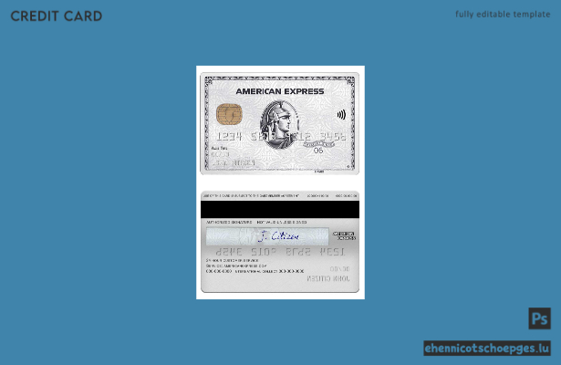 USA Sutton Bank American Express Platinum Card – Beispielvorschau